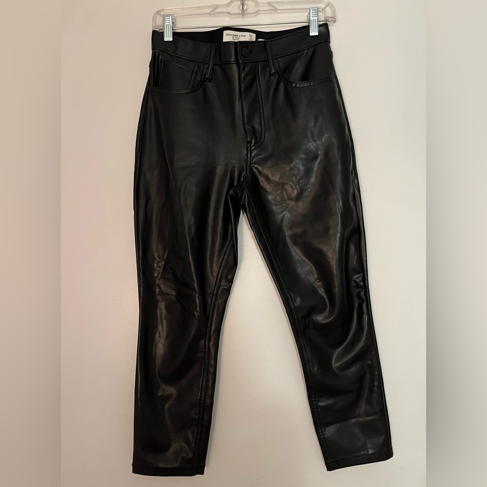 Abercrombie & Fitch Faux Lthr High Waisted Pants